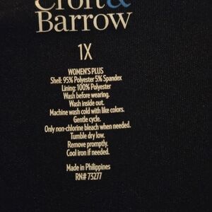 Croft & Barrow Women's Plus Black Top